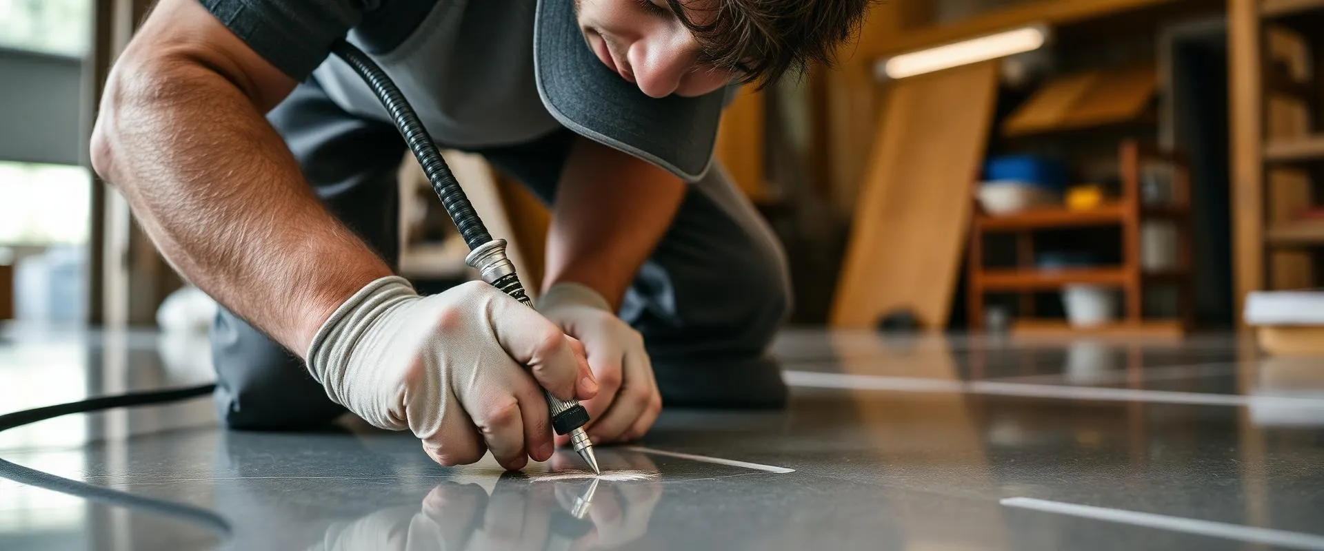 Artisan époxy au travail